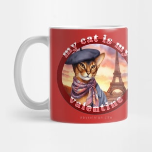 My French Valentine Cat Abyssinian Life 05A Mug